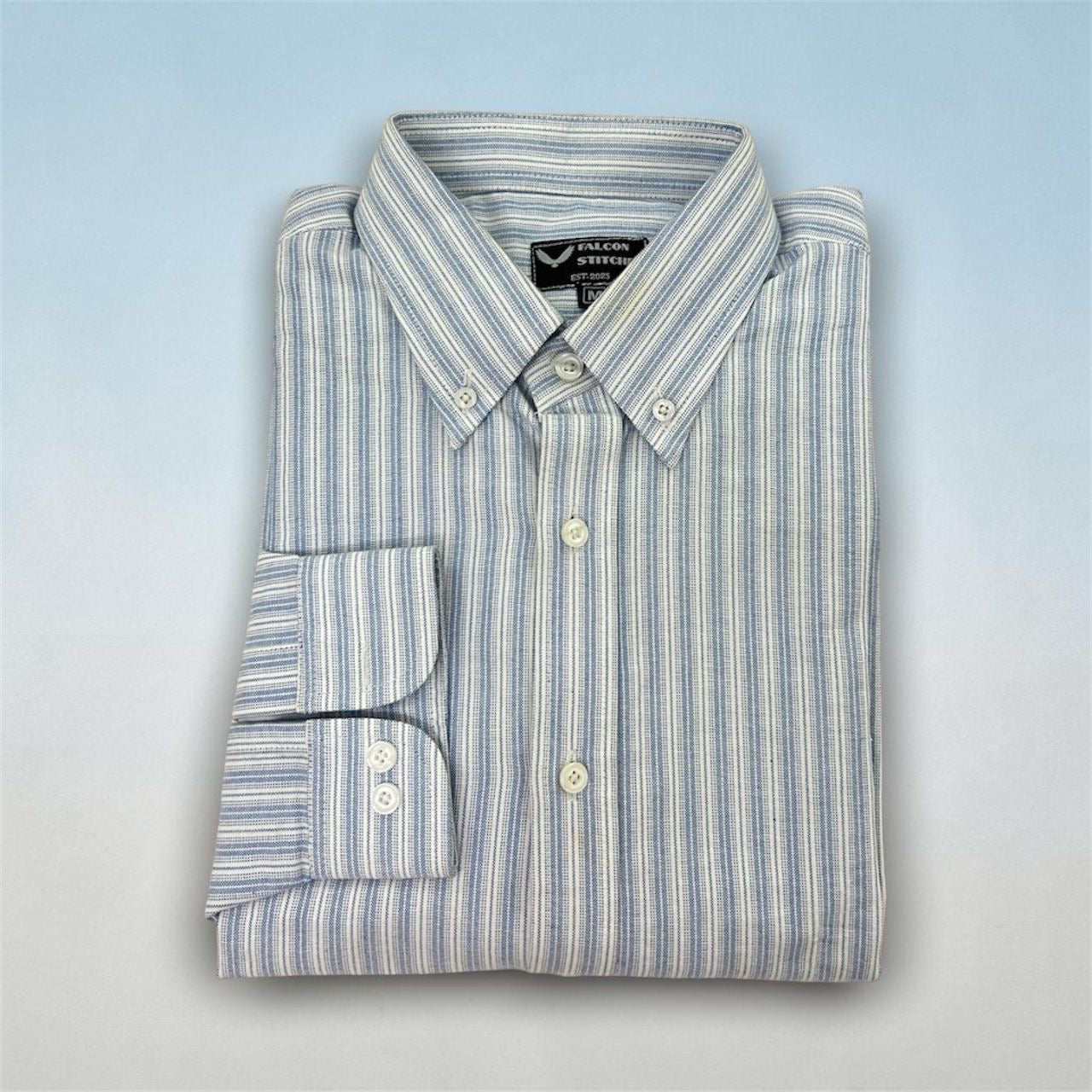 Falcon Azure Fine Stripe Oxford Shirt