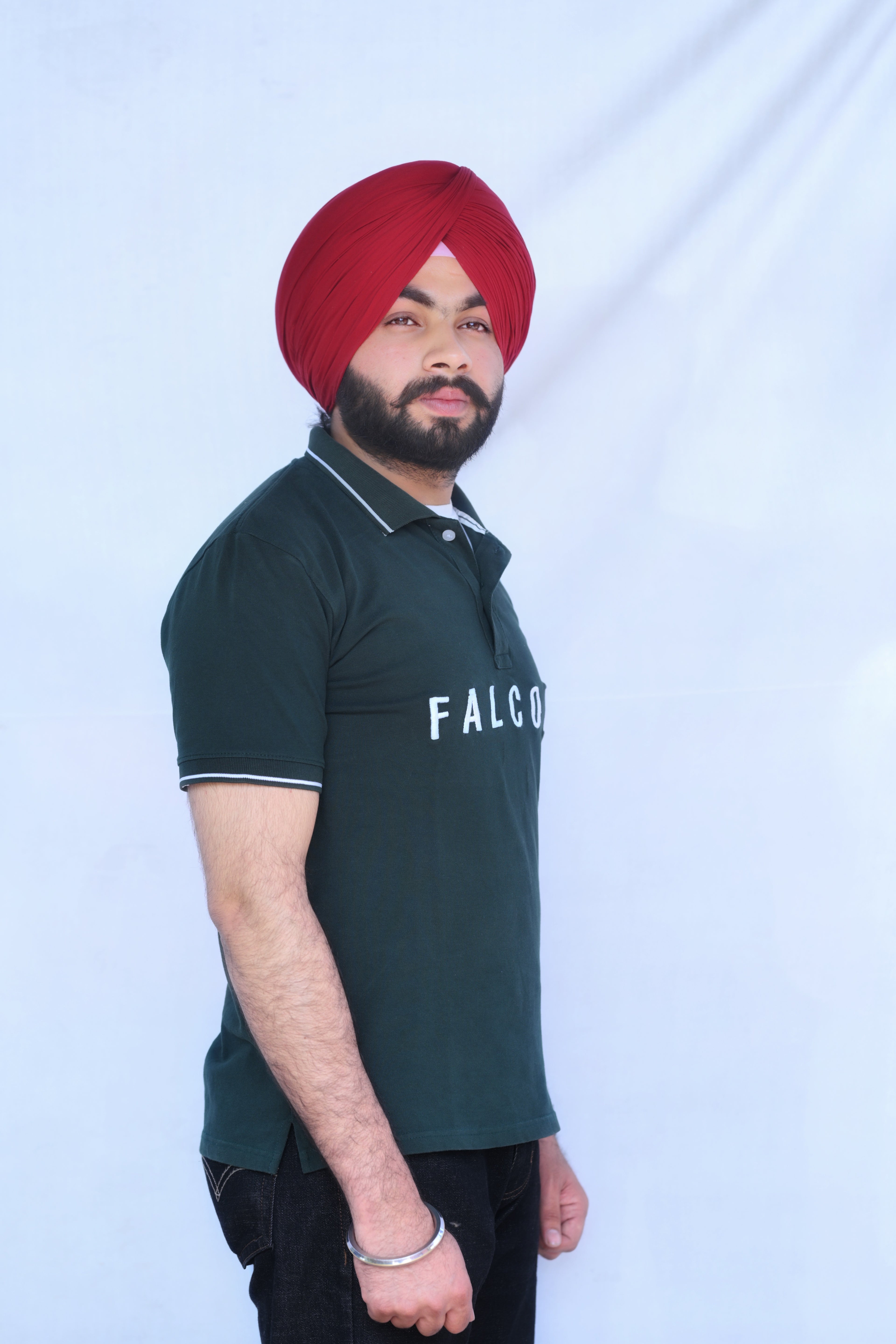 Falcon Stitches Classic Forest Green “Falcon” Polo T-Shirt