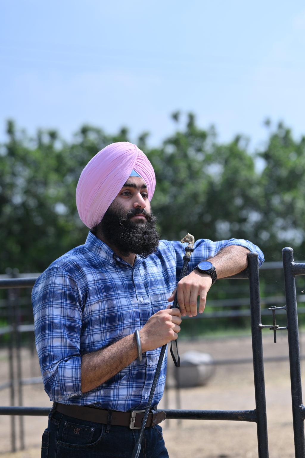 Falcon Heritage Blue Check Oxford Shirt