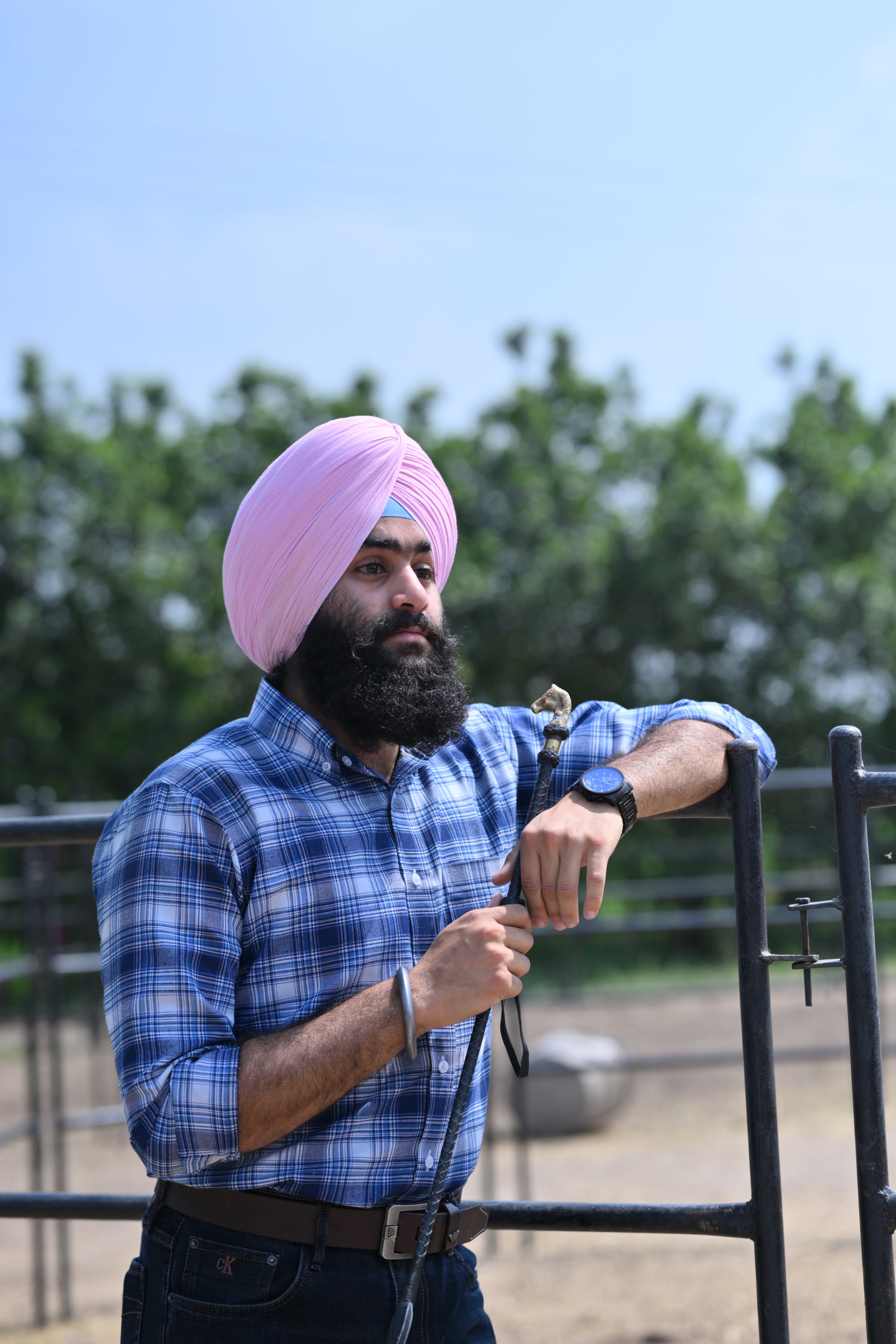 Falcon Heritage Blue Check Oxford Shirt