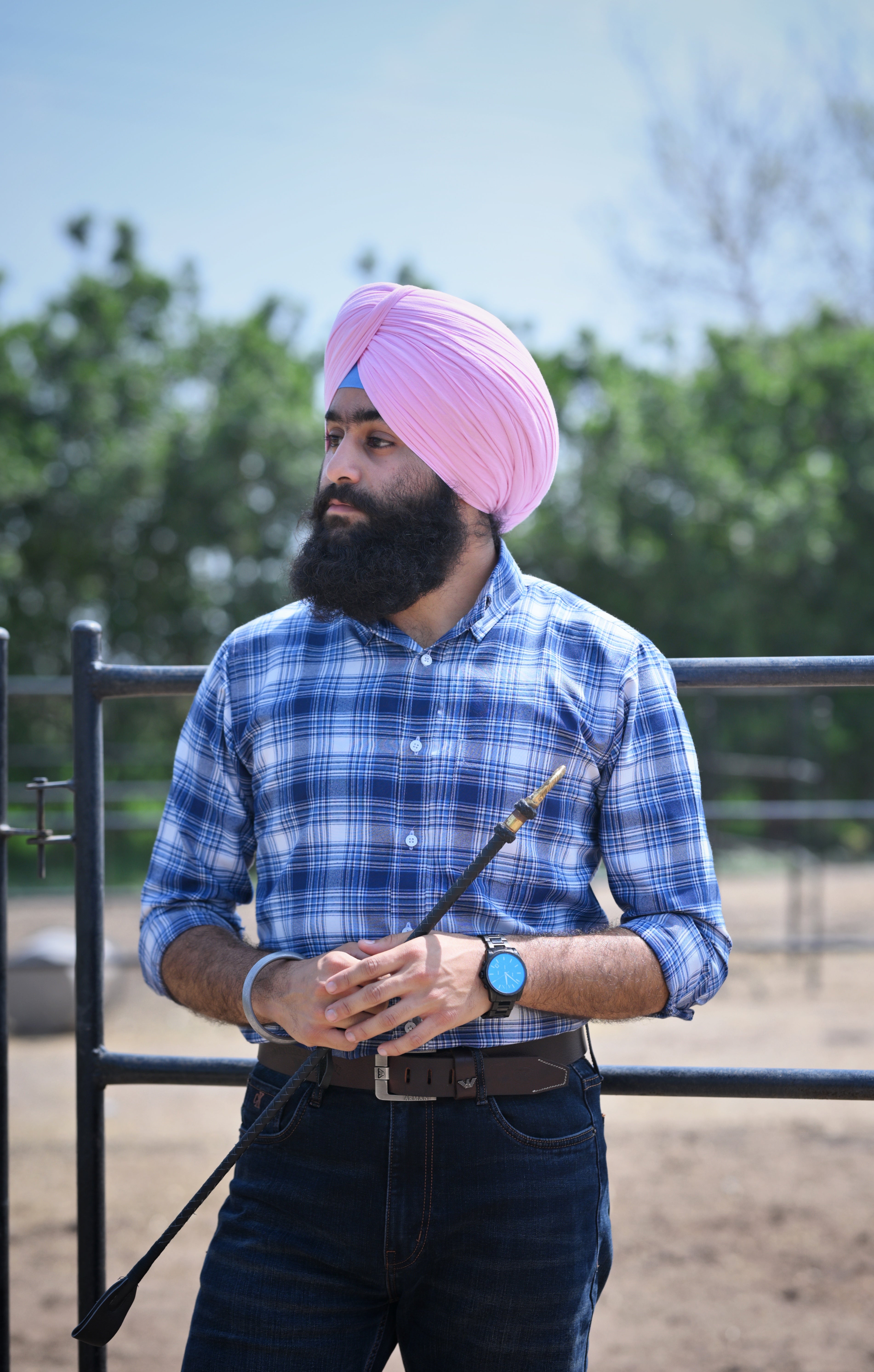 Falcon Heritage Blue Check Oxford Shirt