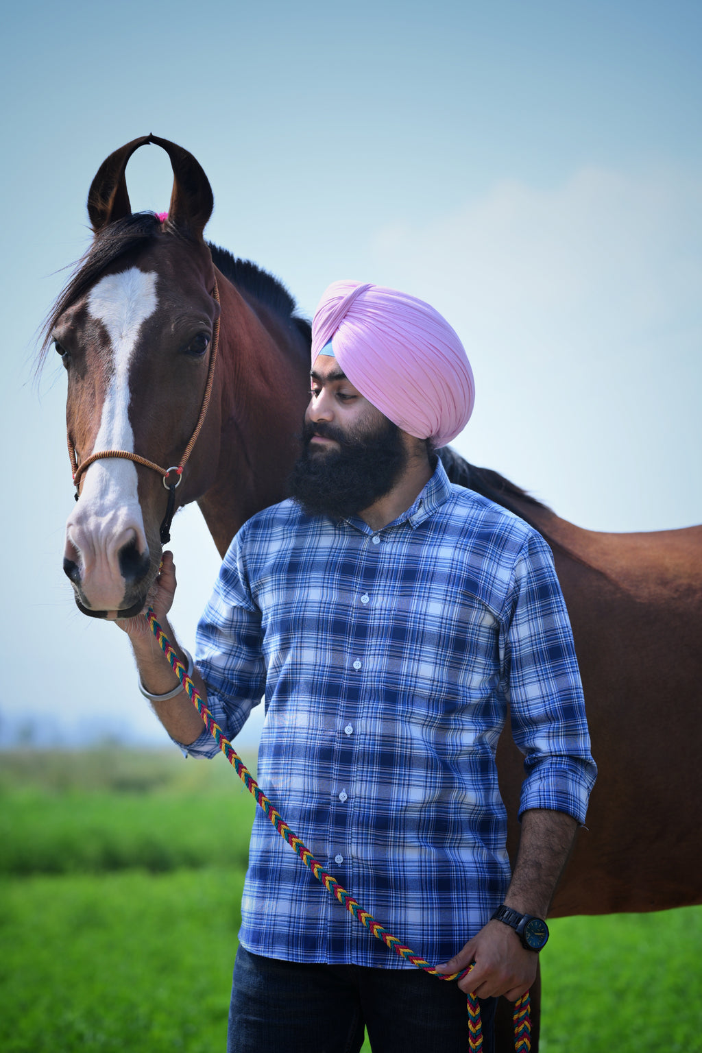 Falcon Heritage Blue Check Oxford Shirt