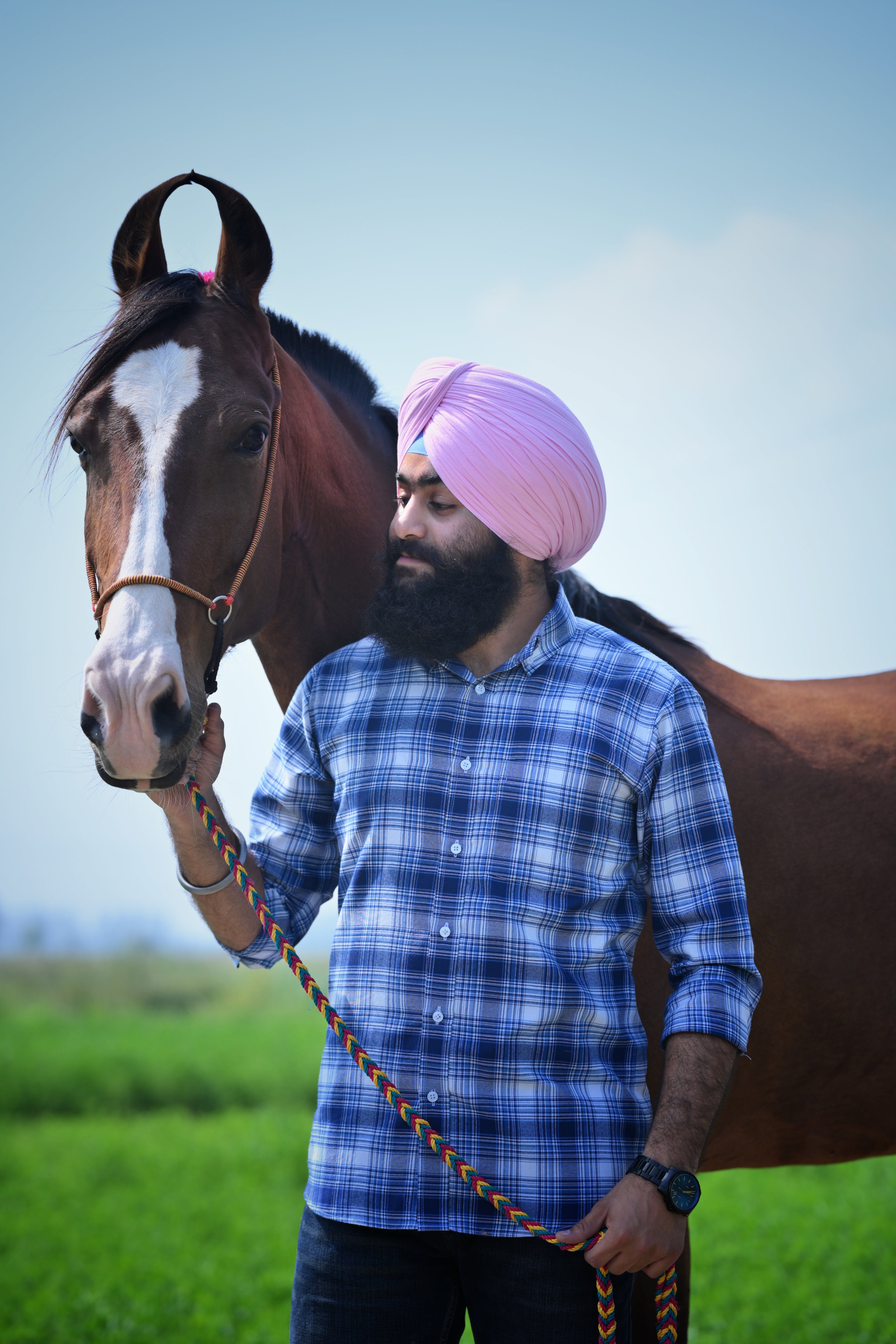 Falcon Heritage Blue Check Oxford Shirt