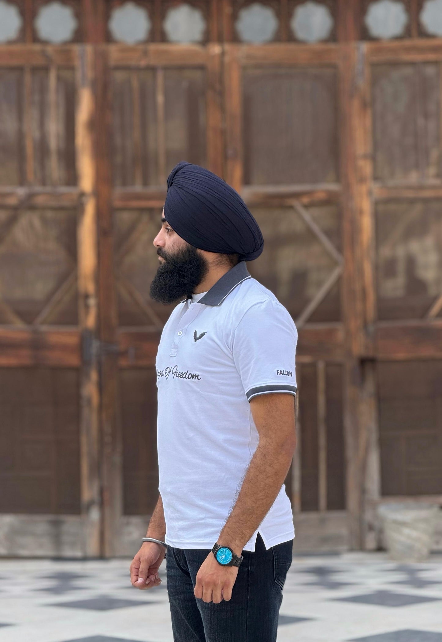 FALCON Stitches Polo Luxe – White